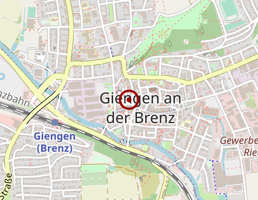 Karte: Ökumenische Sozialstation Giengen & Unteres Brenztal gGmbH