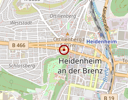 Karte: Habila GmbH Wohnheim Heidenheim