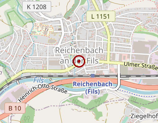 Karte: Zweckverband Sozialstation Untere Fils