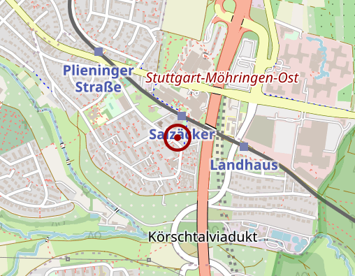 Karte: Begegnungs- und Servicezentrum Möhringen