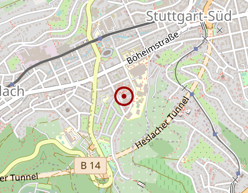 Karte: Arbeiter Samariter Bund Regionalverband Stuttgart Marienpark Betreutes Wohnen