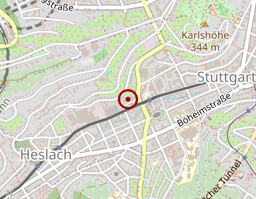 Karte: Eigenbetrieb Leben & Wohnen Pflegezentrum Heslach Junge Pflege