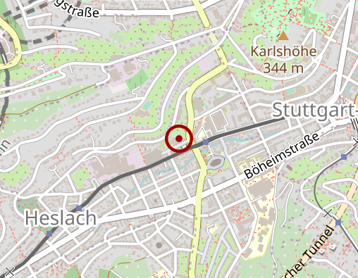 Karte: Eigenbetrieb Leben & Wohnen Pflegezentrum Heslach Seniorenpflege