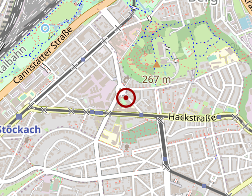 Karte: - Am Karl-Olga-Krankenhaus - ZfG Zentrum für Gesundheit und Fitness