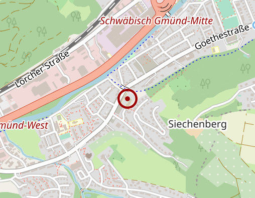 Karte: Betreuungsgruppe für Demenz erkrankte Menschen Schwäbisch Gmünd