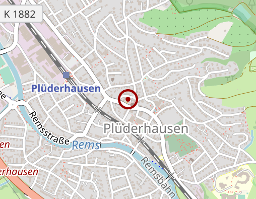 Karte: Betreuungsgruppe Cafe Vergissmeinnicht Plüderhausen