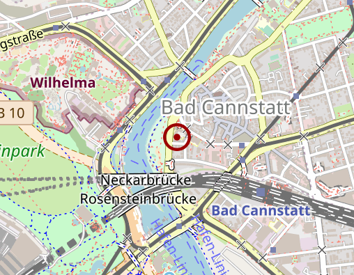 Karte: Krankenhaus vom Roten Kreuz Bad Cannstatt GmbH