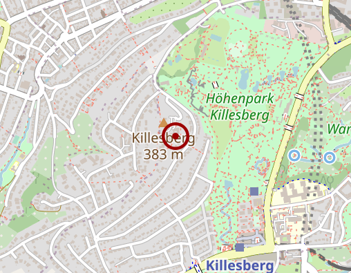 Karte: Deutsches Rotes Kreuz Haus aud dem Killesberg Alten- und Altenpflegeheim