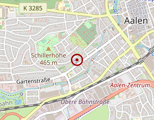 Karte: Deutsches Rotes Kreuz KV Aalen e.V. Haus Schillerhöhe Stationäre Einrichtung