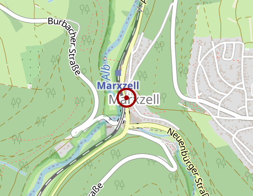 Karte: Albtal-Klinik Seniorenpflegeheim