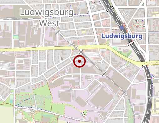 Karte: Arbeiter-Samariter-Bund Baden-Württemberg e.V. Region Ludwigsburg Häusliche Pflege