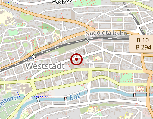 Karte: Deutsches Rotes Kreuz Kreisverband Pforzheim e.V. Betreute Seniorenwohnanl.