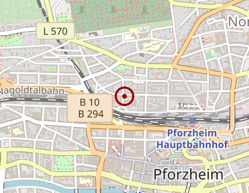 Karte: Beratungsstelle für Kinder, Jugendliche und deren Familien aus Pforzheim