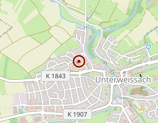 Karte: Kath. organsisierte Nachbarschaftshilfe Weissach i.T. - Allmersbach i.T.