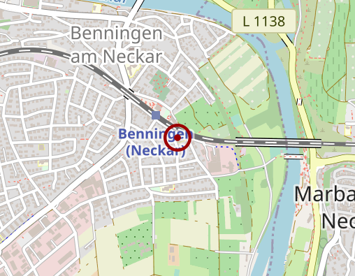 Karte: Arbeiter-Samariter-Bund Baden-Württemberg e.V. Region Ludwigsburg Residenz Neckarblick