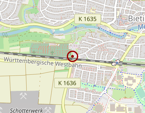 Karte: Evangelische Heimstiftung Württemberg GmbH Tagespflege der Mobilen Dienste/Haus an der Metter