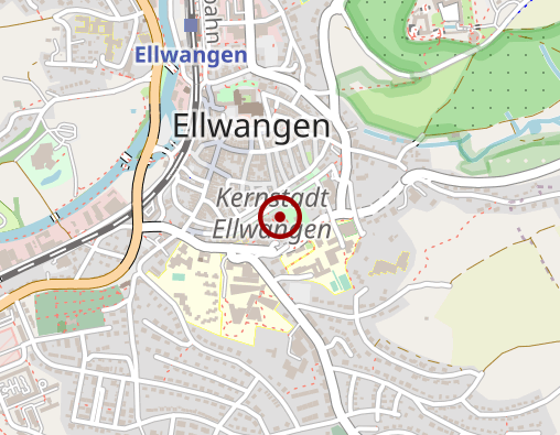 Karte: LWV.Eingliederungshilfe GmbH Rabenhof Ellwangen Regionaler Wohnverbund Behinderteneinrichtung