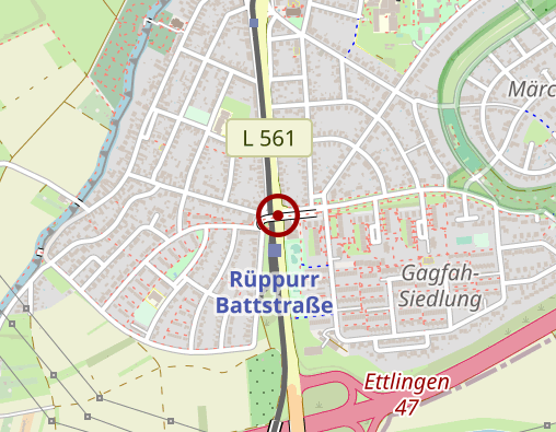 Karte: Nachbarschaftshilfe der Evangelischen Sozialstation Karlsruhe GmbH