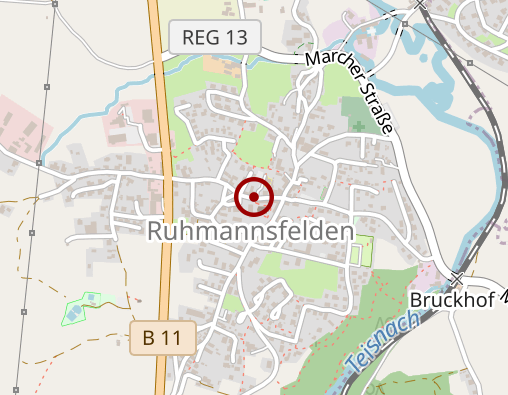 Karte: Caritas Sozialstation "Oberes Teisnachtal"