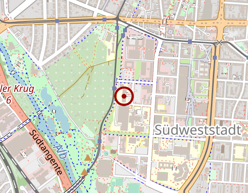 Karte: Caritasverband Karlsruhe e.V KurzZeitPflege Südwest