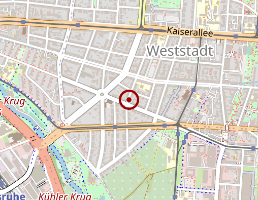 Karte: Hospizdienst Karlsruhe