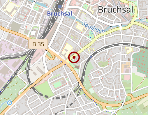 Karte: Betreuungsgruppe Bruchsal, Gruppe 1 und 2