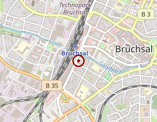 Karte: Häusliche Betreuung / Demenzbetreuung Bruchsal und Linkenheim