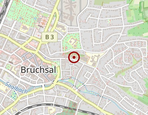 Karte: Ev. Altenzentrum Bruchsal Geriatrie/Gerontopsychiatrie Diakonieverein Bruchsal e.V.