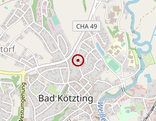 Karte: Sana Kliniken des Landkreises Cham - Krankenhaus Bad Kötzting