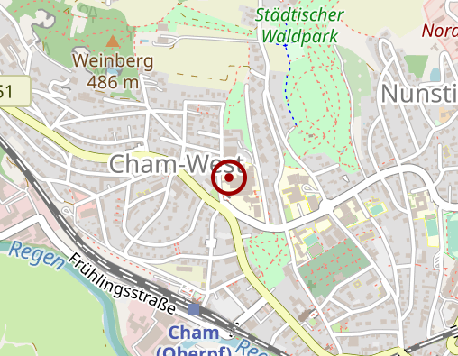 Karte: Sana Kliniken des Landkreises Cham