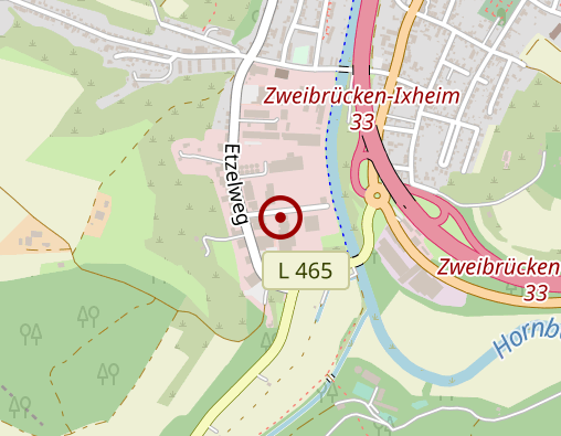 Karte: Heinrich Kimmle Stiftung, Pirminiuswerkstatt Zweibrücken