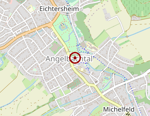 Karte: Hilfe von Haus zu Haus der katholischen Kirchengemeinde Angelbachtal