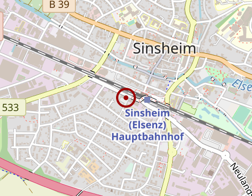 Karte: Psychologische Beratungsstelle Sinsheim