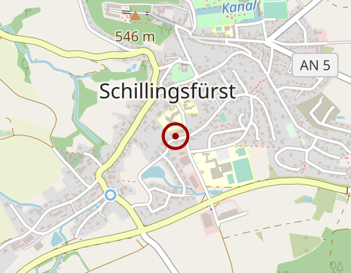 Karte: Bayerisches Rotes Kreuz KV Ansbach Stellplatz Schillin