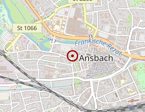 Karte: Arbeiterwohlfahrt Kreisverband Ansbach-Stadt e.V. Betreutes Wohnen für psychisch kranke Menschen