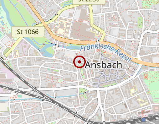 Karte: Bayerisches Rotes Kreuz Kreisverband Ansbach