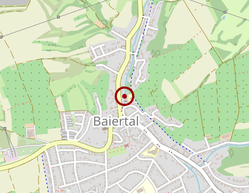 Karte: Betreuungsgruppe "Aktivgruppe" der kirchlichen Sozialstation Wiesloch