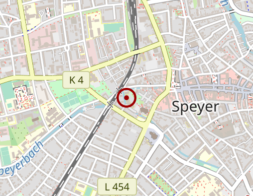 Karte: CBS Caritas Betriebsträger- gesellschaft mbH Speyer St. Martha Alten- und Pflegeheim