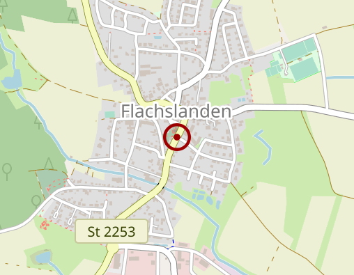 Karte: Betreuungsgruppe der Diakoniestation Oberdachstetten in Flachslanden