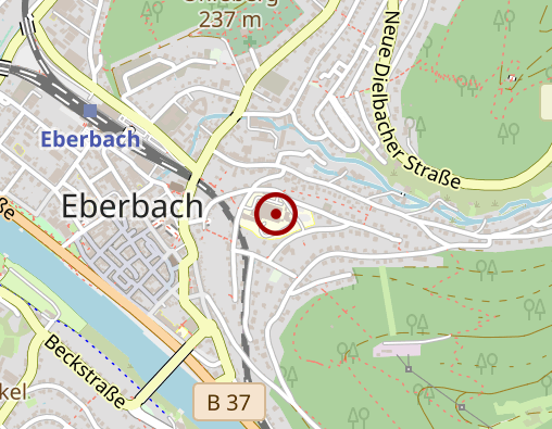 Karte: GRN Gesundheitszentren Rhein-Neckar gGmbH Kreiskrankenhaus Eberbach