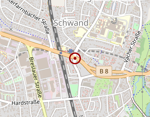 Karte: Psychiatrische Tagesklinik und Institutsambulanz Fürth des Klinikums am Europakanal Erlangen,