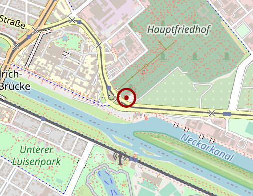 Karte: Bestattungsdienst der Stadt Mannheim