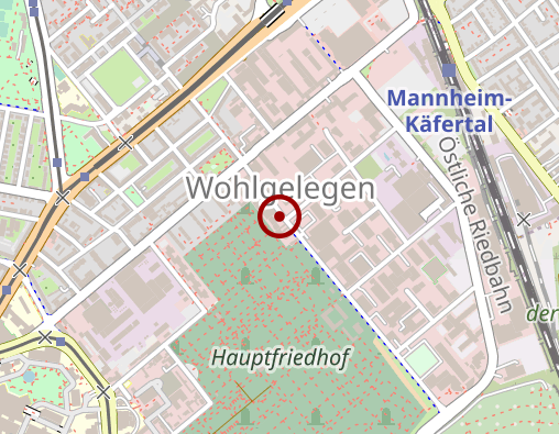 Karte: Bühn Fritz Erstes Mannheimer Bestattungsinstitut Pietät GmbH & Co. KG