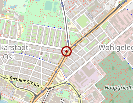 Karte: Roll in Tagespflege Mannheim-Neckar Stadt