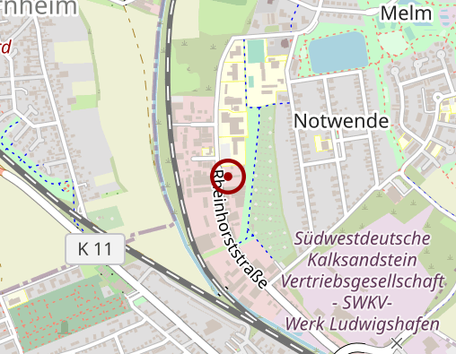 Karte: Offene Hilfen gGmbH der Lebenshilfe Ludwigshafen/Rhein