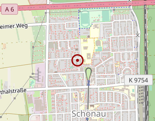 Karte: Arbeiterwohlfahrt Kreisverband Mannheim e.V. Otto-Bauder-Haus Pflegeheim