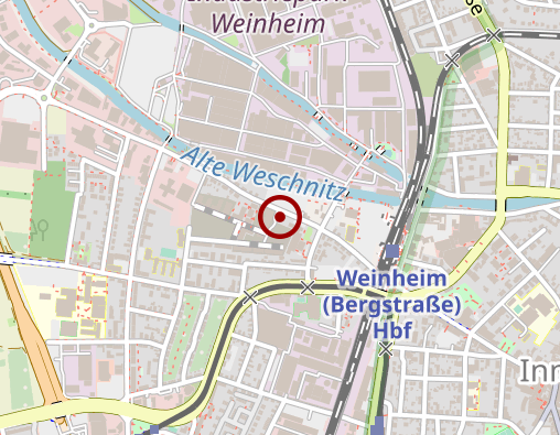 Karte: GRN Gesundheitszentren Rhein-Neckar gGmbH GRN-Betreuungszentrum Weinheim