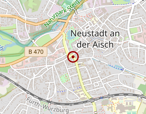 Karte: Caritas-Sozialstation Neustadt a. d. Aisch