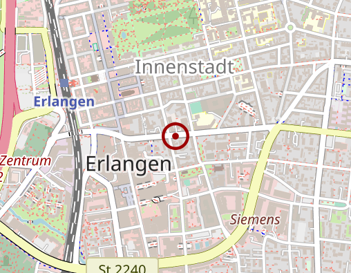 Karte: TAXI ERLANGEN e.G. Genossenschaft Erlanger Taxiunternehmer