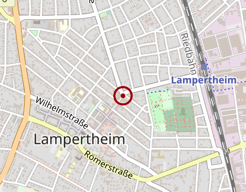 Karte: Gruppen- bzw. Tagesbetreuung "Meine Zeit", Diakoniestation Lampertheim